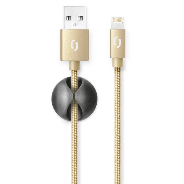 Kábel Aligator Premium USB/Lightning, 2m zlatý

