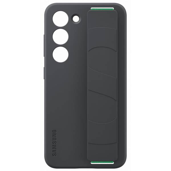 Kryt na mobil Samsung Silicone Grip s pútkom na Galaxy S23 čierny

