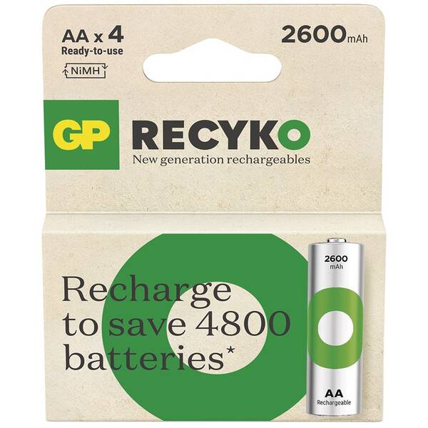 Batéria nabíjacia GP ReCyko 2600 AA (HR6), 4 ks 

