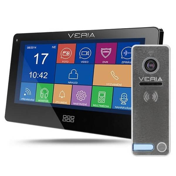 Dverný videotelefón VERIA set videotelefónu VERIA 7077C + VERIA 230 čierny

