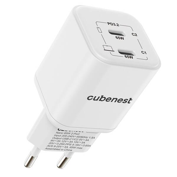 Nabíjačka do siete Cubenest PD Nano Adapter 65W N2D65 biela

