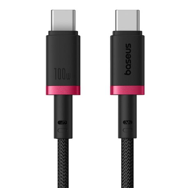 Kábel Baseus Dura USB-C/USB-C, 100W, 2m čierny/červený

