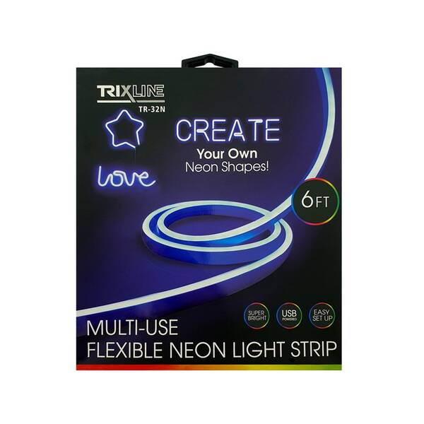 LED pásik Trixline TR-32N Flexibilní NEONOVÝ, 1,8m na USB modrý

