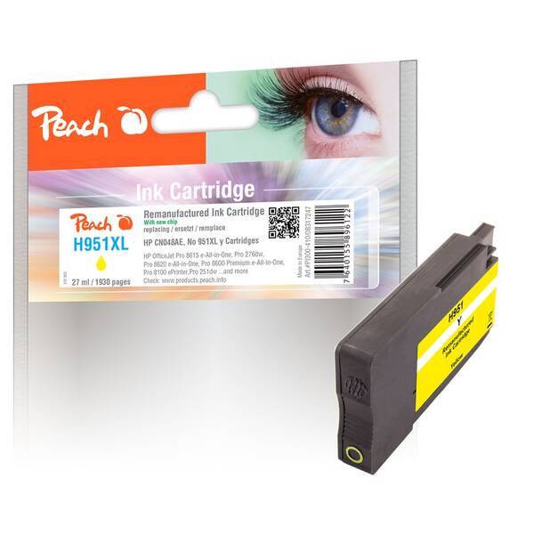 Cartridge Peach HP 951, 1930 strán žltá

