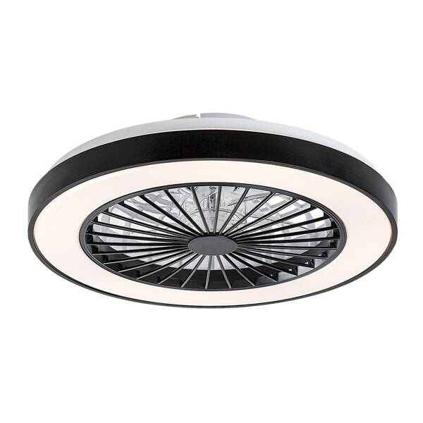 LED stropné svietidlo Rabalux Dalfon2, s ventilátorom čierne/strieborné

