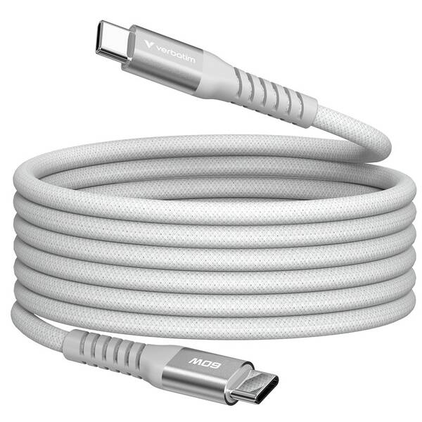 Kábel Verbatim Sync & Charge USB-C/USB-C 60W 1,2m sivý

