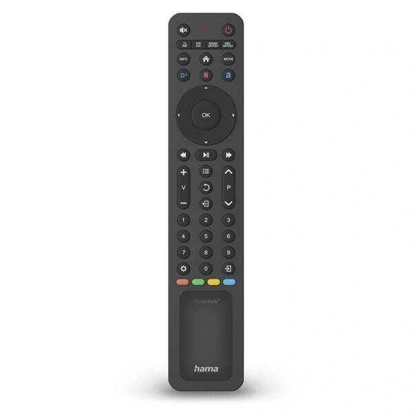 Diaľkový ovládač Hama univerzálna, 8v1, solárna + USB-C čierny

