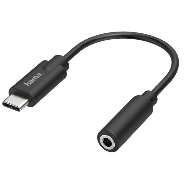 Redukcia Hama USB-C / Jack 3,5 mm, aktívny 

