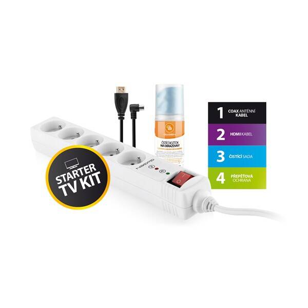 Prepäťová ochrana GoGEN TV STARTER KIT 1 biela

