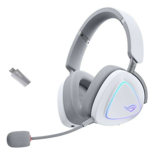 Headset Asus ROG DELTA II, ARGB biely

