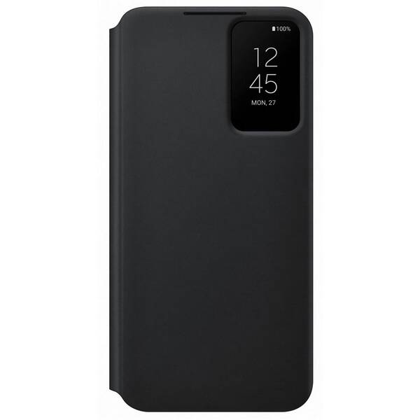 Puzdro na mobil flipové Samsung Clear View na Galaxy S22+ čierne

