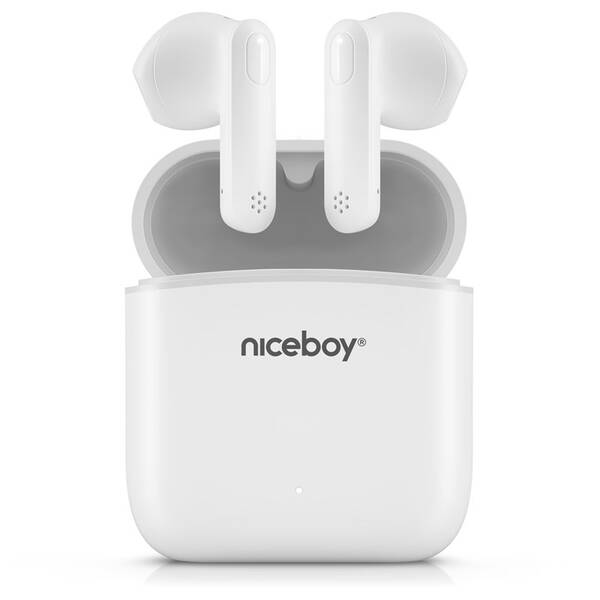 Slúchadlá Niceboy HIVE Beans biela

