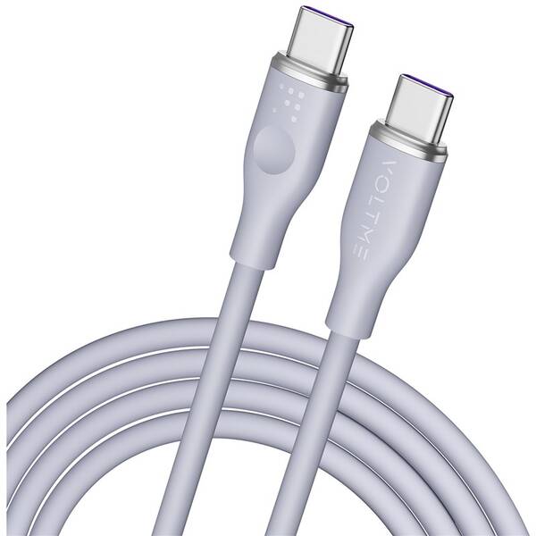 Kábel Voltme Powerlink Moss Series USB-C/USB-C, CTC 5A/100W 1,8m sivý

