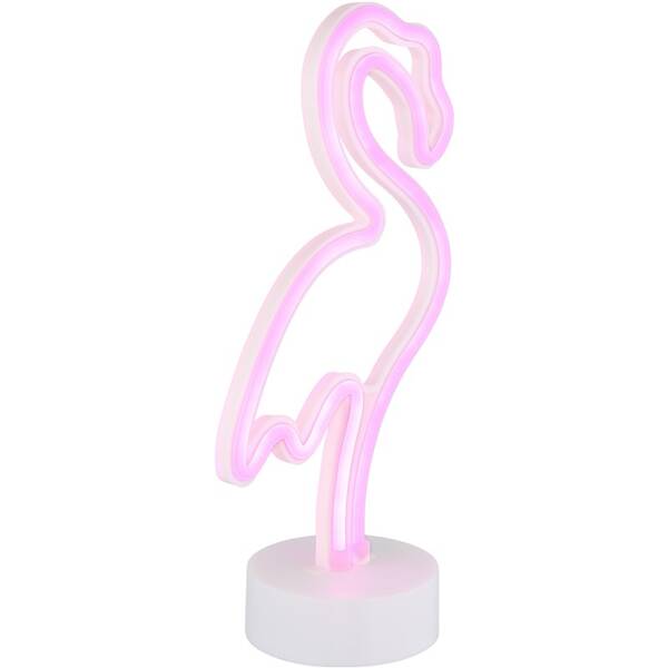 Stolná lampa GLOBO neon Flamingo biela

