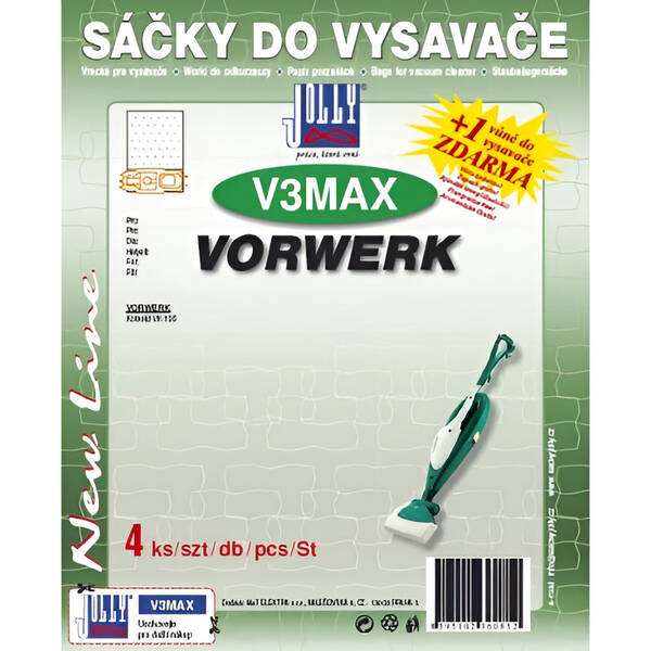 Vrecká pre vysávače Jolly MAX V 3 (4 ks) 

