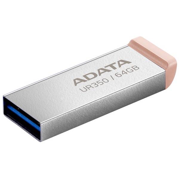 USB flashdisk ADATA UR350 64GB strieborný/hnedý

