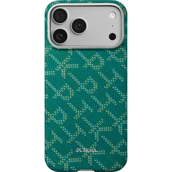 Kryt na mobil Pitaka Ultra-Slim Monogram na Apple iPhone 17 Pro Max zelený

