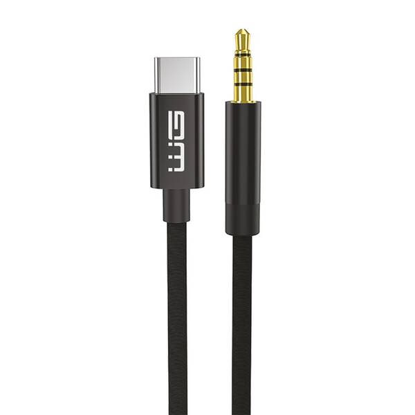 Kábel WG USB-C/ 3,5mm Jack, DAC chip, 1,5m čierny

