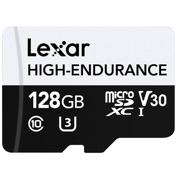 Pamäťová karta Lexar High-Endurance microSDXC 128GB UHS-I, (100R/45W) C10 A1 V30 U3 

