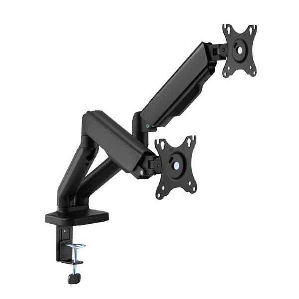 Držiak STELL SOS 2121, Dual na 2 monitory, uhlopriečka 17" až 32", nosnosť 2x9 kg čierny

