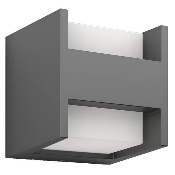 Nástenné svietidlo Philips Arbour 2xLED, teplá biela - antracitové 

