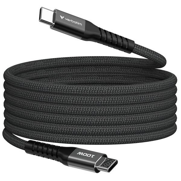 Kábel Verbatim Sync & Charge USB-C/USB-C 100W 1,2m čierny

