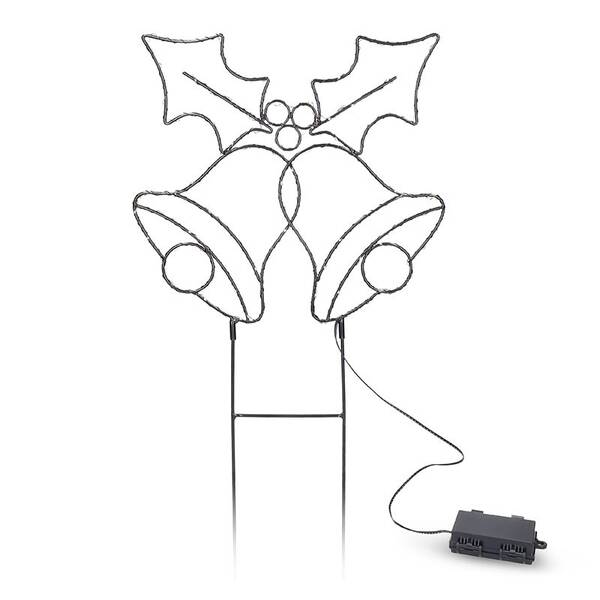 LED dekorácie Solight vonkajšie zvončeky, 100x LED, časovač, 55cm, 3x AA 

