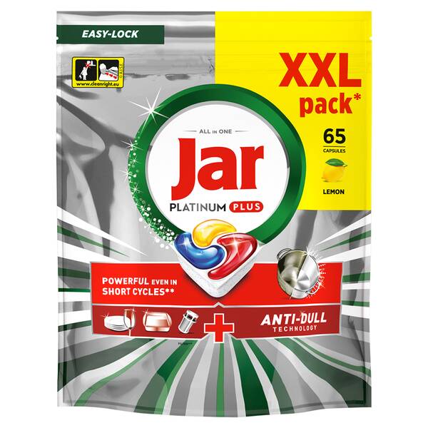 Kapsuly do umývačky Jar Platinum Plus Lemon (65 ks) 

