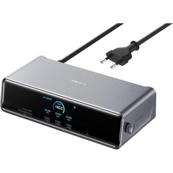 Dokovacia stanica Anker Prime 14-in-1, Triple Display, DisplayLink, PD 140 W sivá

