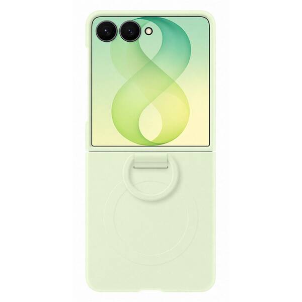 Kryt na mobil Samsung Silikónový s magnetom a držiakom na prst Galaxy Z Flip8 zelený

