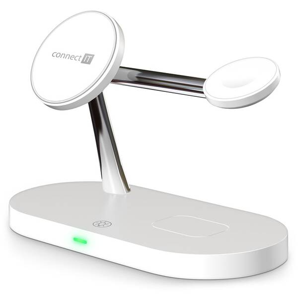 Bezdrôtová nabíjačka Connect IT MultiCharge 5 v 1 MagSafe biela

