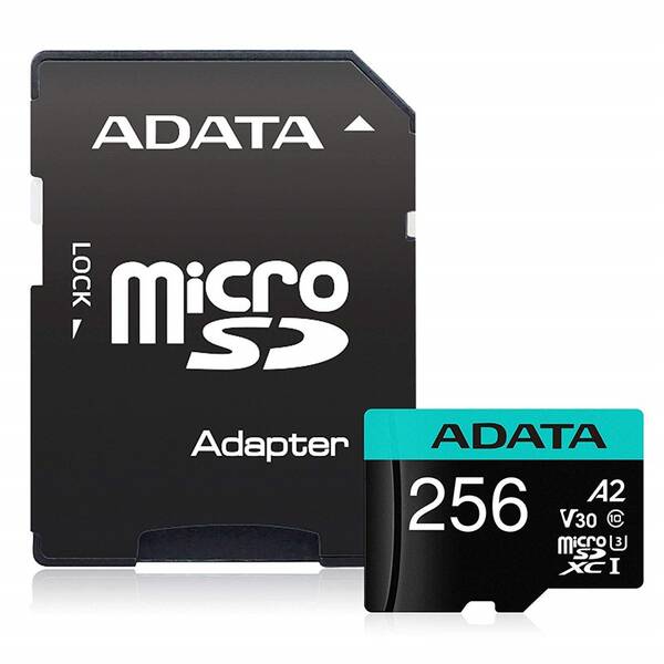 Pamäťová karta ADATA MicroSDXC 256GB (100R/80W) + adaptér 

