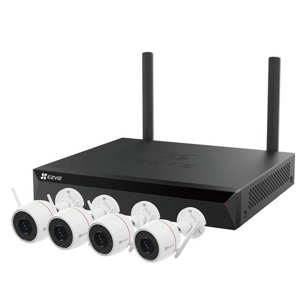 Kamerový systém EZVIZ kamera H3C 2K + WiFi rekordér X5S-8W čierny/biely

