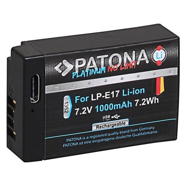 Batéria PATONA Platinum LP-E17 1000 mAh Li-Ion (Canon) čierna

