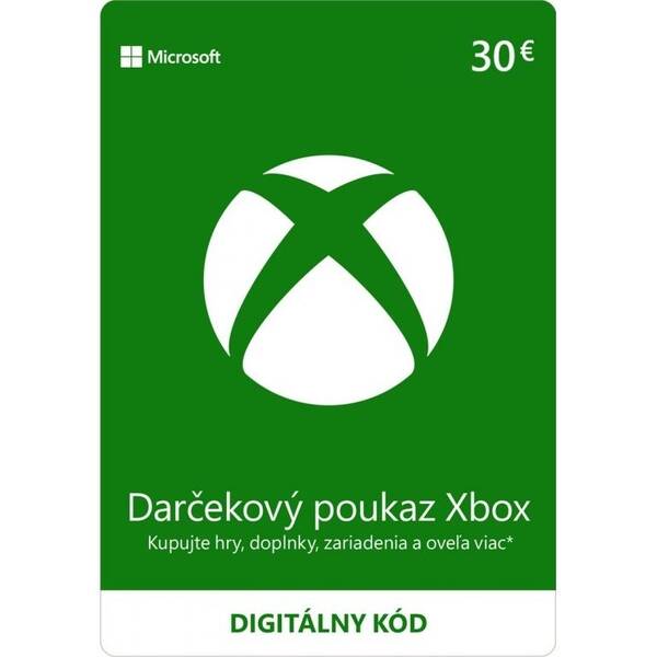  Microsoft Xbox darčeková karta 30 EUR - elektronická licencia 


