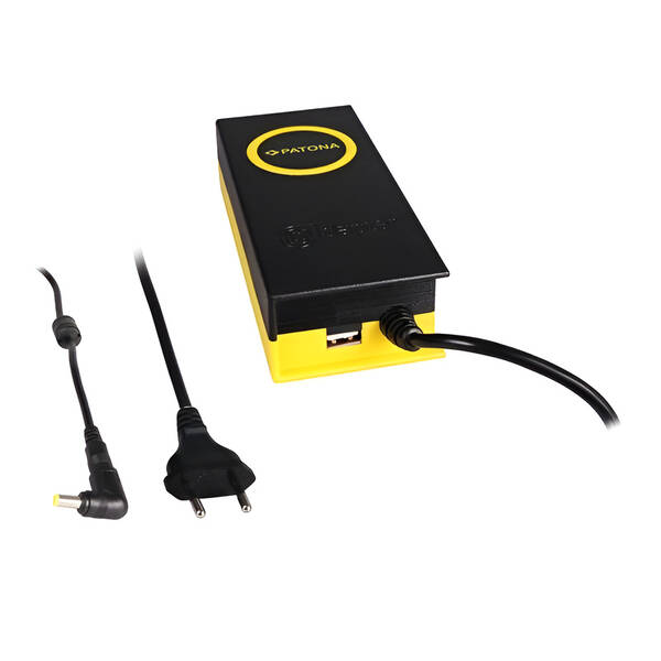 Sieťový adaptér PATONA pre notebooky Acer, Dell, HP, 19V, 4,7 A, 90 W, konektor 5,5 x1, 7mm, výstup USB 

