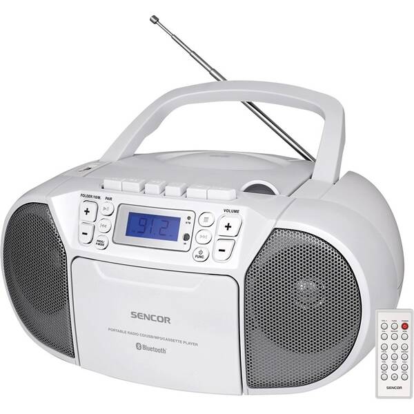 Rádiomagnetofón s CD Sencor SPT 3907 W biely

