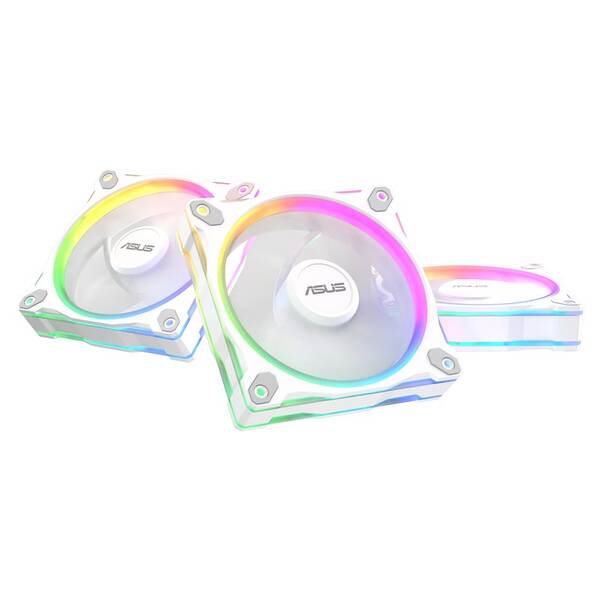 Ventilátor Asus PRIME MR120 ARGB White, 3 ks biely

