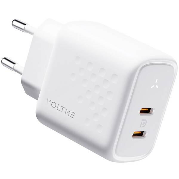 Nabíjačka do siete Voltme Revo 45 2xUSB-C 45W biela

