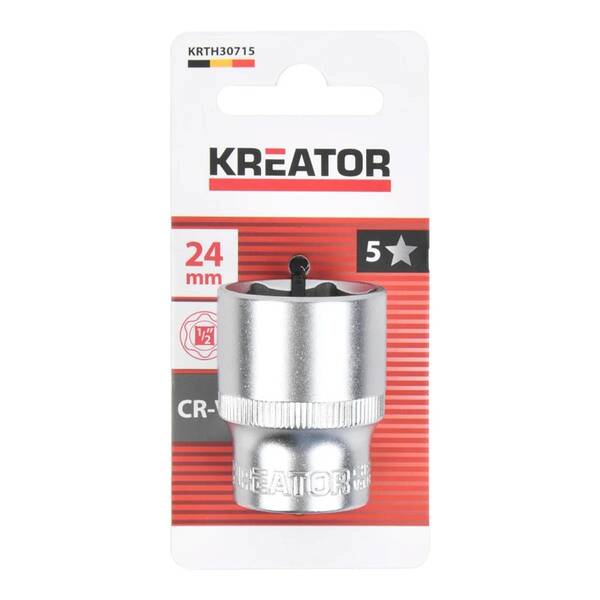 Nástrčná hlavica Kreator KRTH30715 1/2" 24mm 

