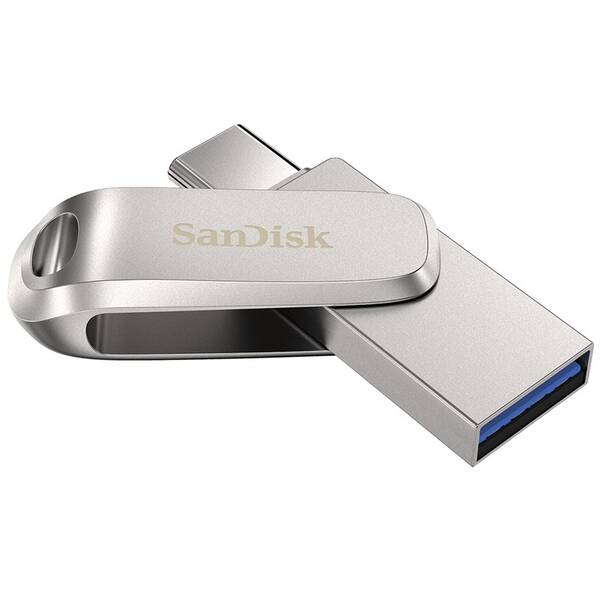USB flashdisk SANDISK 32GB USB/USB-C strieborný

