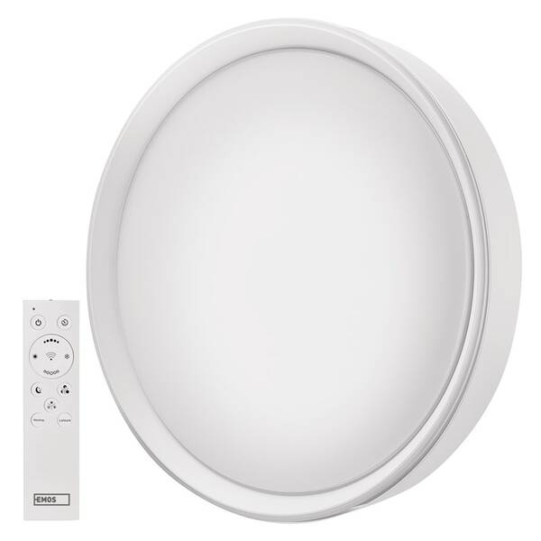 LED stropné svietidlo EMOS GoSmart Ilvi, 30 W, diaľkové ovládanie biele

