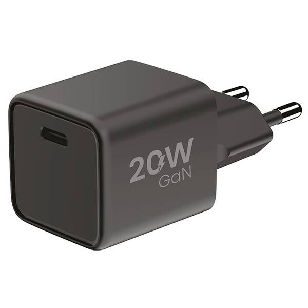 Nabíjačka do siete WG GaN, 1xUSB-C, PD 20W čierna

