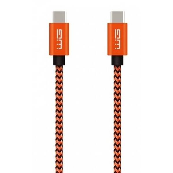 Kábel WG USB-C/USB-C, 1m oranžový

