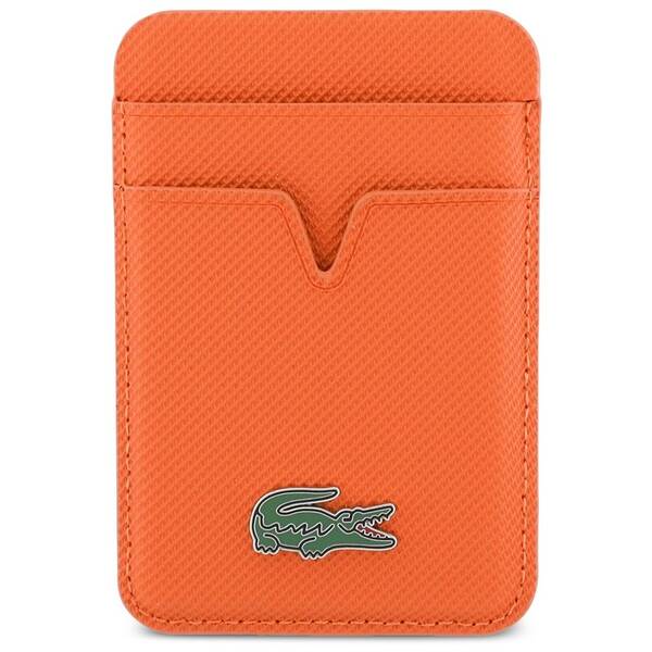 Peňaženka Lacoste PU Iconic Petit Pique MagSafe oranžová

