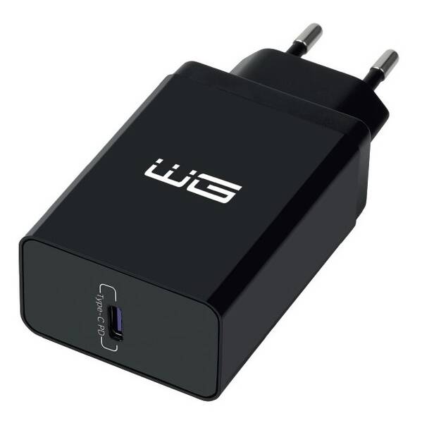 Nabíjačka do siete WG USB-C PD 20W čierna

