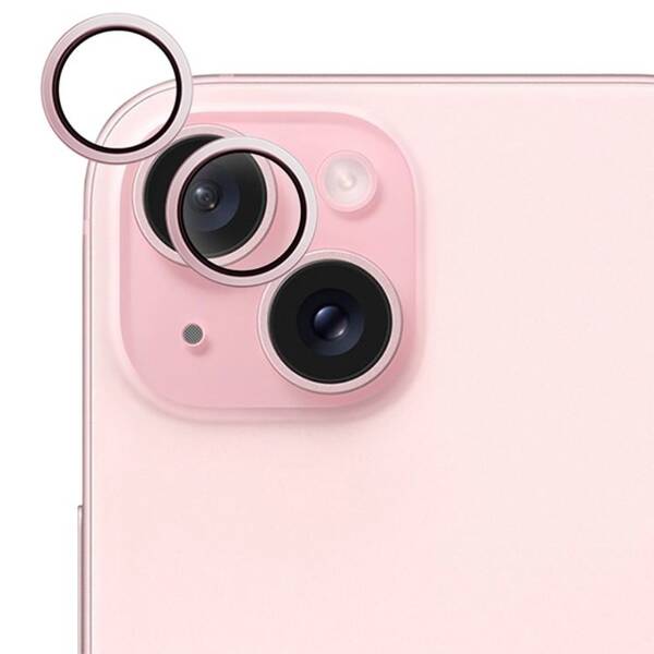 Ochranné sklo šošovky fotoaparátu Epico Aluminium Lens Protector na Apple iPhone 15/15 Plus ružové

