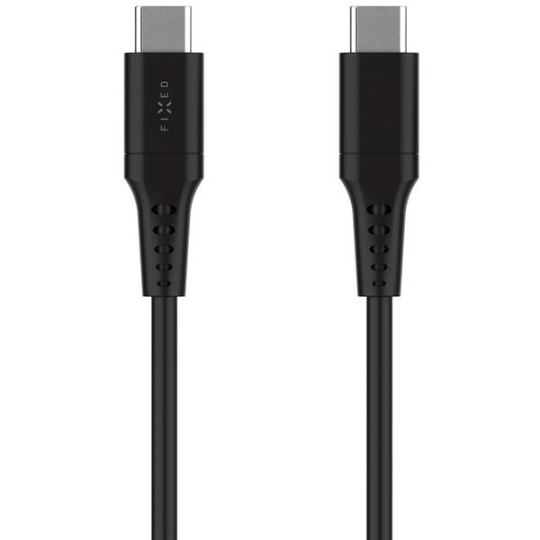 Kábel FIXED Liquid silicone USB-C/USB-C, PD, 60W, 0,3m čierny

