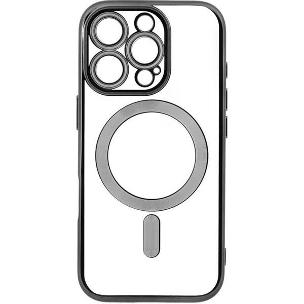 Kryt na mobil WG Magic Eye Magnet na Apple iPhone 16 Pro Max čierny/priehľadný

