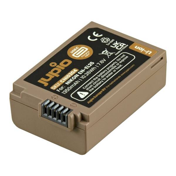 Batéria Jupio EN-EL25 ULTRA C 1350 mAh, USB-C (Nikon) hnedá

